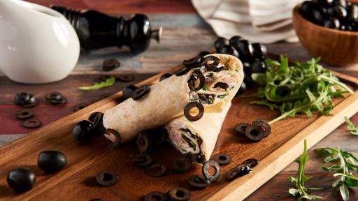 Image of a Turkey wrap with Olives
