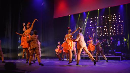 Image of dancers on stage at The XXI Habanos Festival Tribute Evening.
