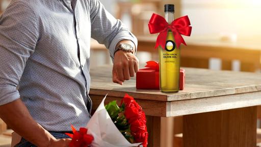 Image of Man waiting with roses - EVOO from Spain