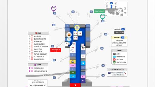 Personalized Airport Map ready for sharing.