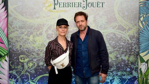 Image of French actors Marina Foïs and Jonathan Zaccaï at HyperNature by Perrier-Jouët