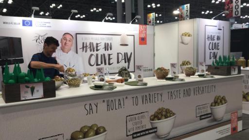 A demonstration at the 'Have an Olive Day' stand.