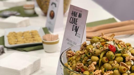 Image of Olive dressings at the 'Have an Olive Day' stand.