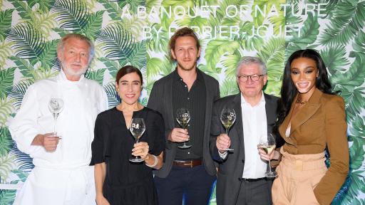 Image of Pierre Gagnaire, Blanca Li, Andrea Mancuso, Hervé Deschamps & Winnie Harlow attending “A Banquet of Nature” by Perrier Jouët in Miami