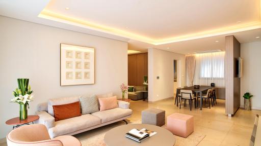 Image of Panchshil Towers 3.5 Trendy Living Room BHK