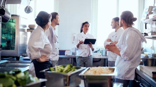 Image of S.Pellegrino Young Chef Academy students and mentor