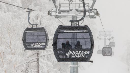 Image of Latest model glassed-in gondola at Nozawa Onsen Ski Resort