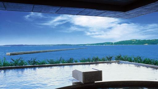 Image of an exquisite ocean view from the 1200-year-old Wakura Onsen Spring