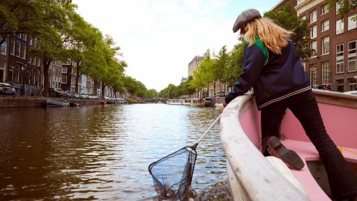 Image of Plastic Fishing in the Canals of Amsterdam