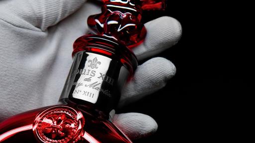 Image of N°XIII by LOUIS XIII, the red crystal decanter created by the oldest glass manufacturer in Europe, Saint-Louis